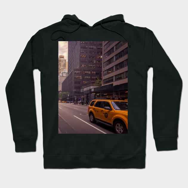 Midtown Street City Yellow Cab Manhattan NYC Hoodie by eleonoraingrid